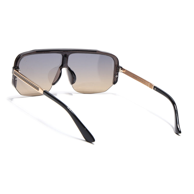 Wayfarer Sunglasses for Men & Women (Grey & Brown Lens | Grey Frame - MG7323)