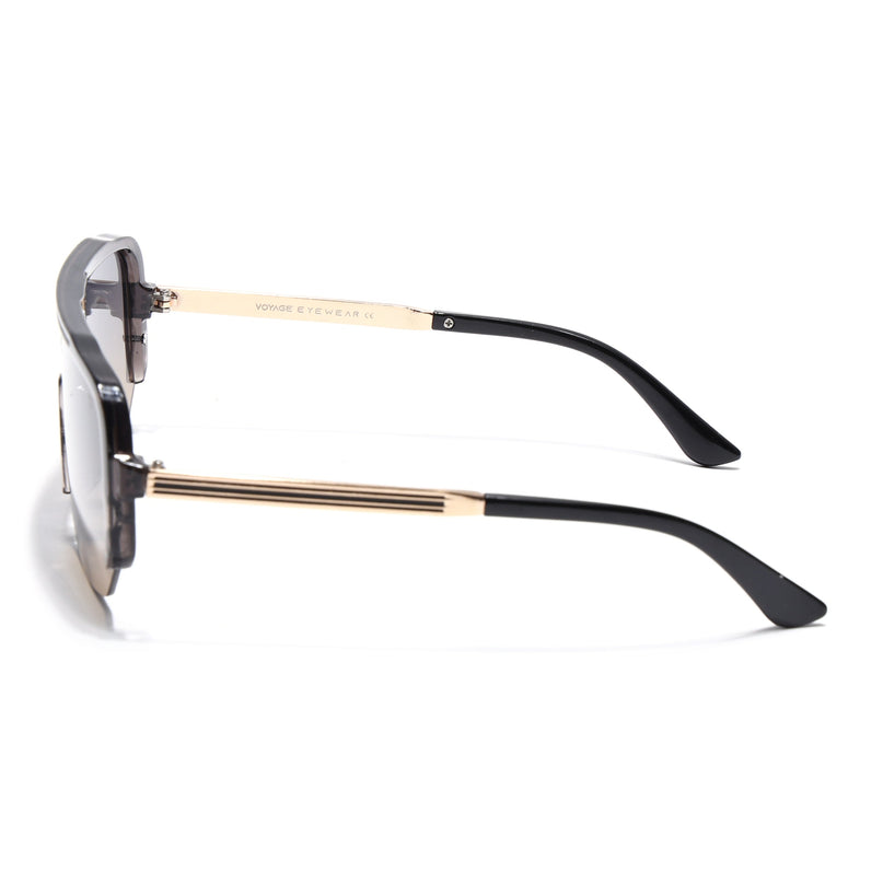 Wayfarer Sunglasses for Men & Women (Grey & Brown Lens | Grey Frame - MG7323)