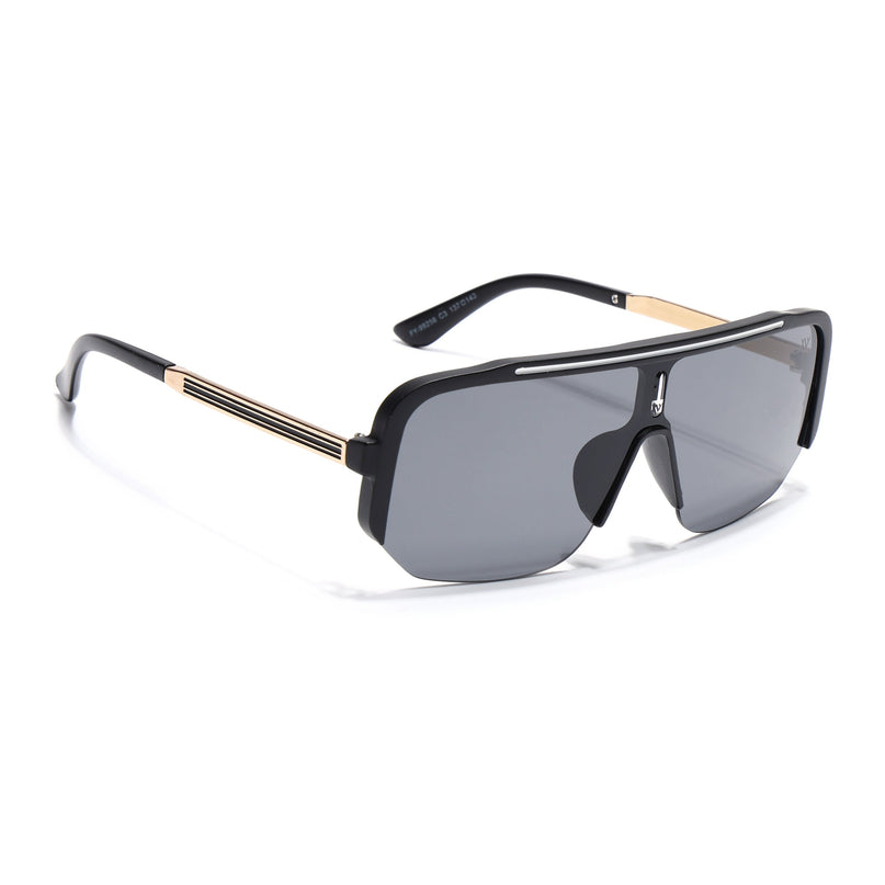 Wayfarer Sunglasses for Men & Women (Black Lens | Matt Black Frame - MG7324)