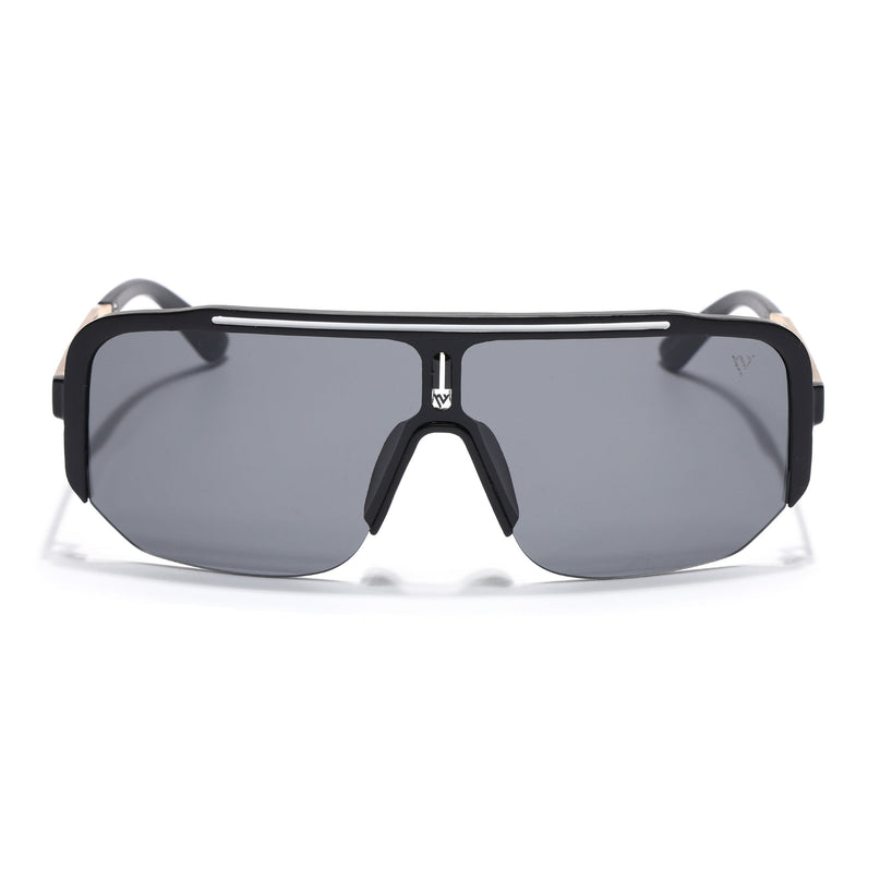 Wayfarer Sunglasses for Men & Women (Black Lens | Matt Black Frame - MG7324)