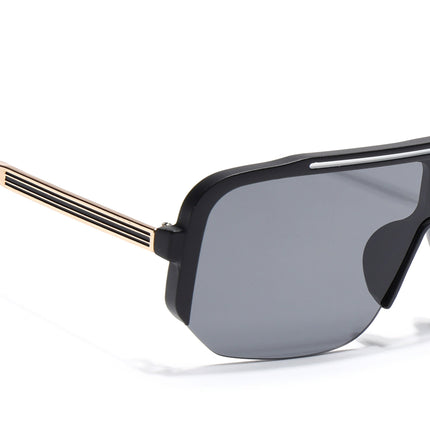 Wayfarer Sunglasses for Men & Women (Black Lens | Matt Black Frame - MG7324)