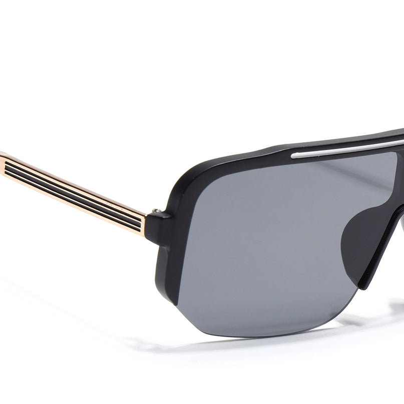 Wayfarer Sunglasses for Men & Women (Black Lens | Matt Black Frame - MG7324)