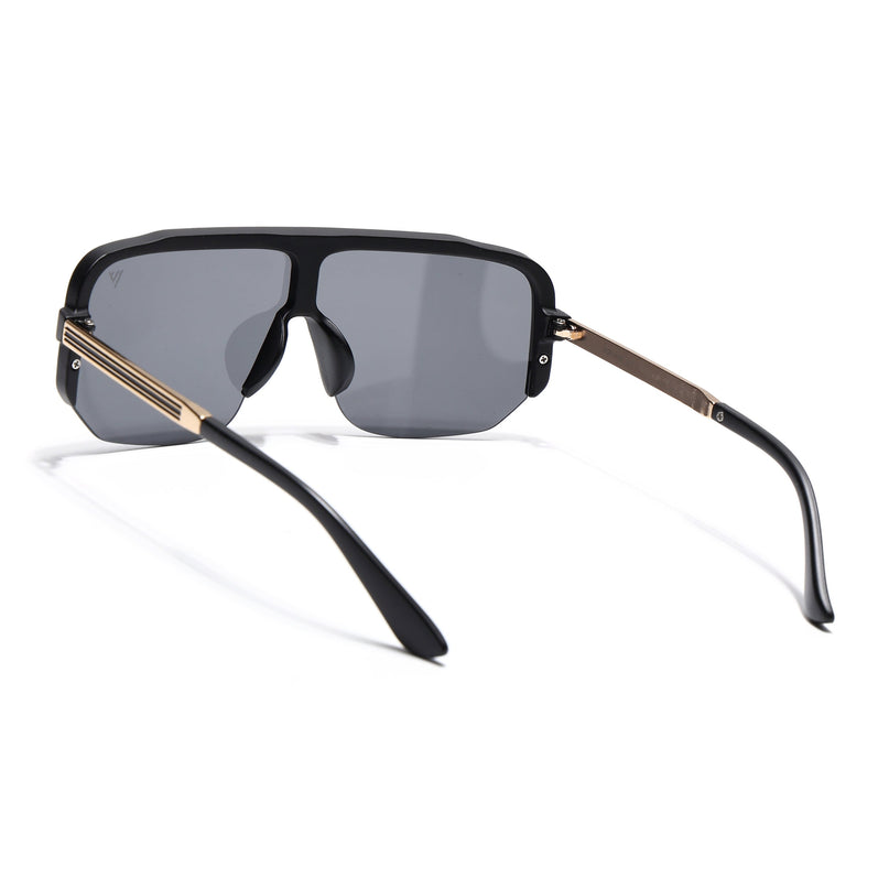 Wayfarer Sunglasses for Men & Women (Black Lens | Matt Black Frame - MG7324)