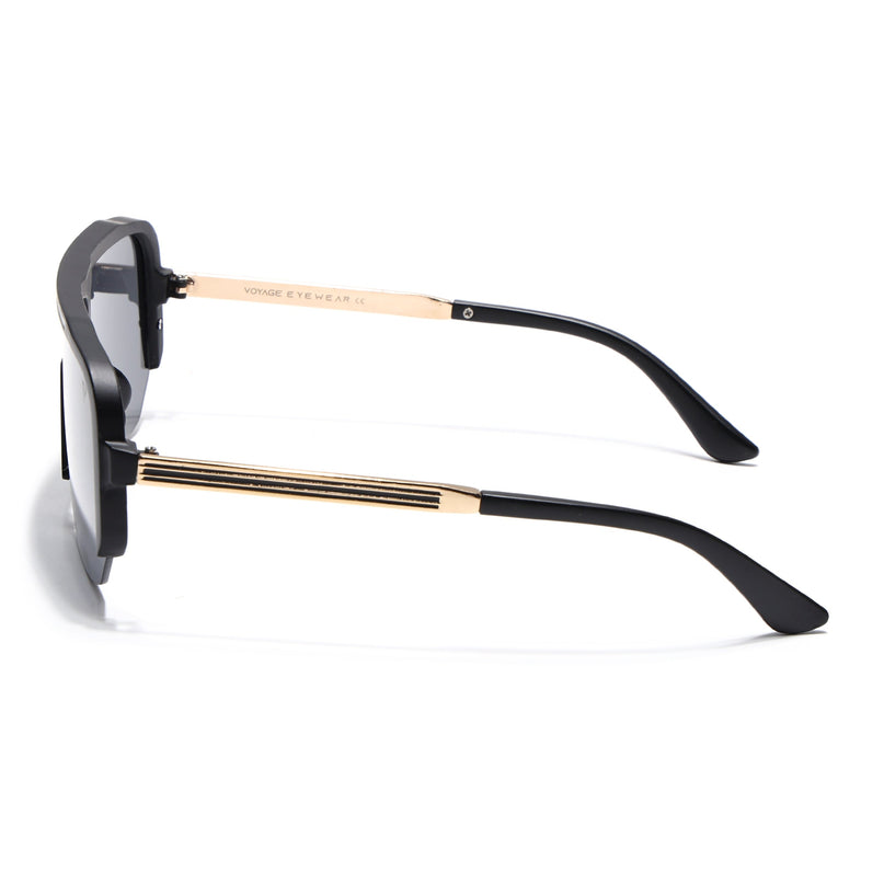 Wayfarer Sunglasses for Men & Women (Black Lens | Matt Black Frame - MG7324)