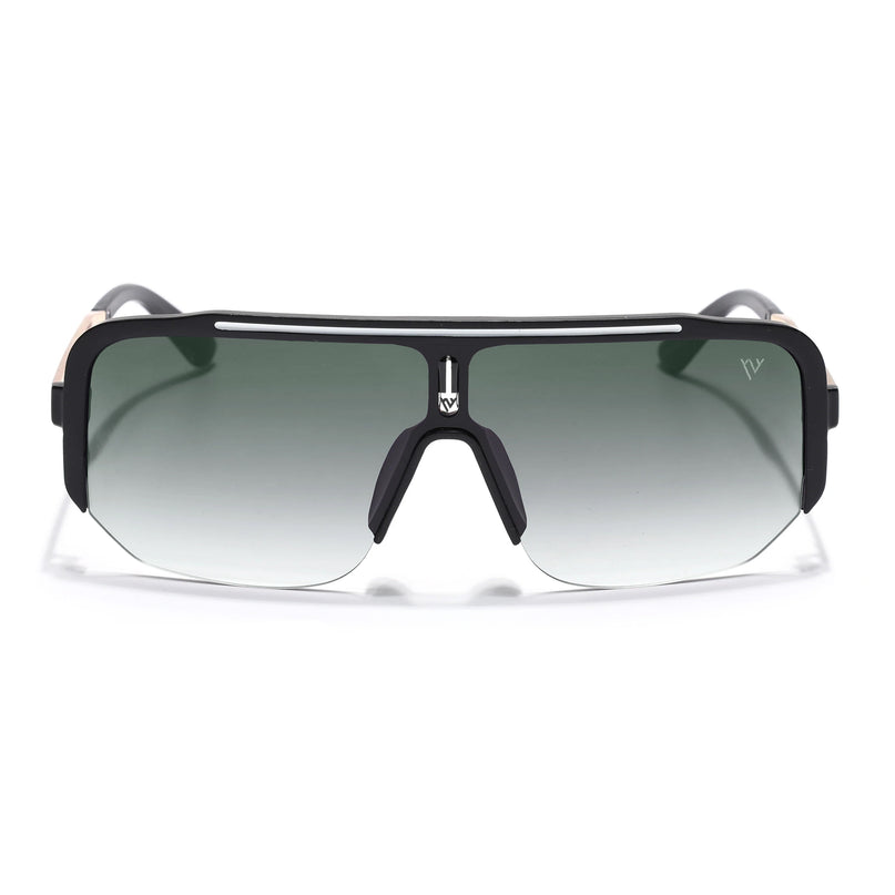 Wayfarer Sunglasses for Men & Women (Olive & Clear Lens | Matt Black Frame - MG7325)