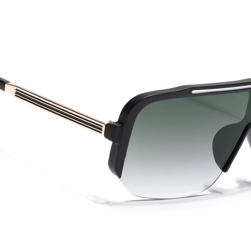 Wayfarer Sunglasses for Men & Women (Olive & Clear Lens | Matt Black Frame - MG7325)