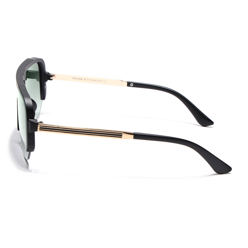 Wayfarer Sunglasses for Men & Women (Olive & Clear Lens | Matt Black Frame - MG7325)