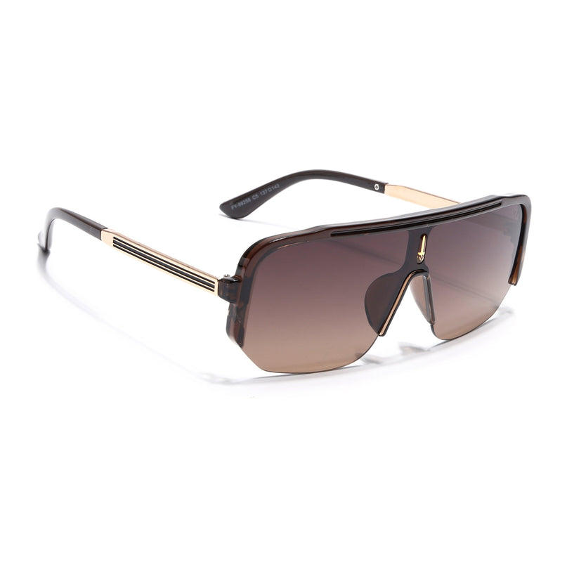 Wayfarer Sunglasses for Men & Women (Brown Lens | Brown Frame - MG7326)