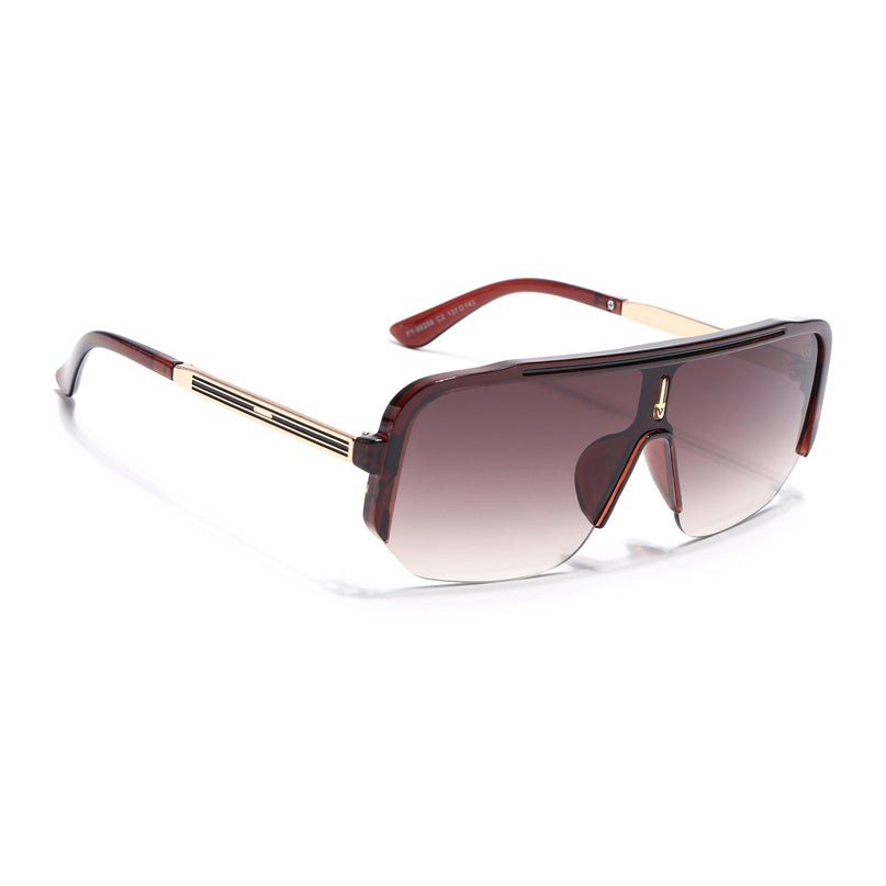 Wayfarer Sunglasses for Men & Women (Brown & Clear Lens | Brown Frame - MG7327)