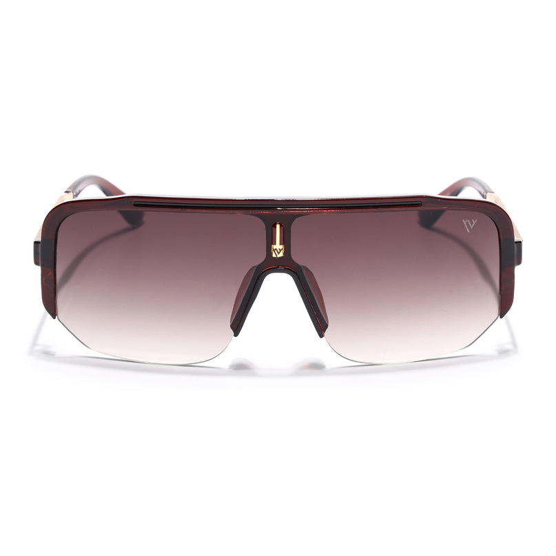 Wayfarer Sunglasses for Men & Women (Brown & Clear Lens | Brown Frame - MG7327)