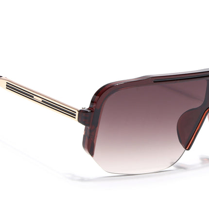 Wayfarer Sunglasses for Men & Women (Brown & Clear Lens | Brown Frame - MG7327)