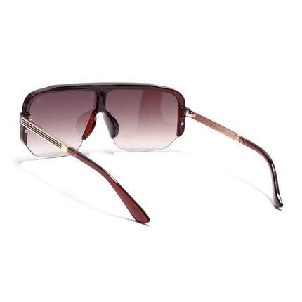 Wayfarer Sunglasses for Men & Women (Brown & Clear Lens | Brown Frame - MG7327)