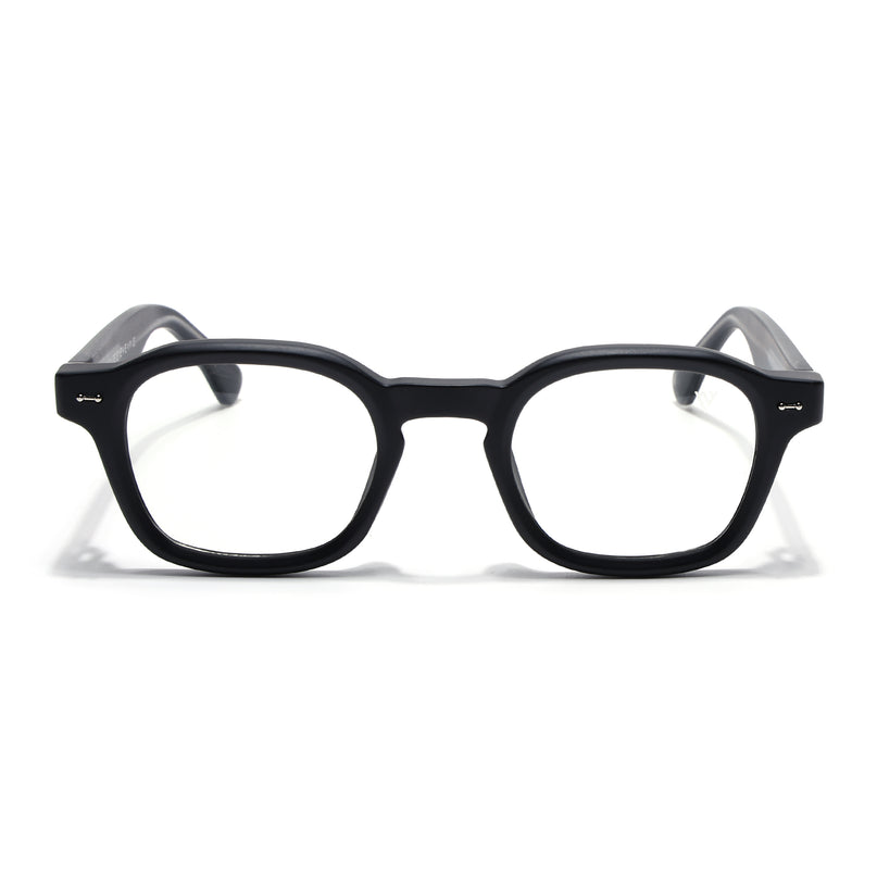 Voyage Matt Black Wayfarer Eyeglasses for Men & Women (99301FMG8175)