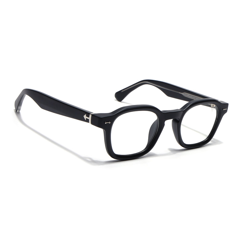 Voyage Matt Black Wayfarer Eyeglasses for Men & Women (99301FMG8175)
