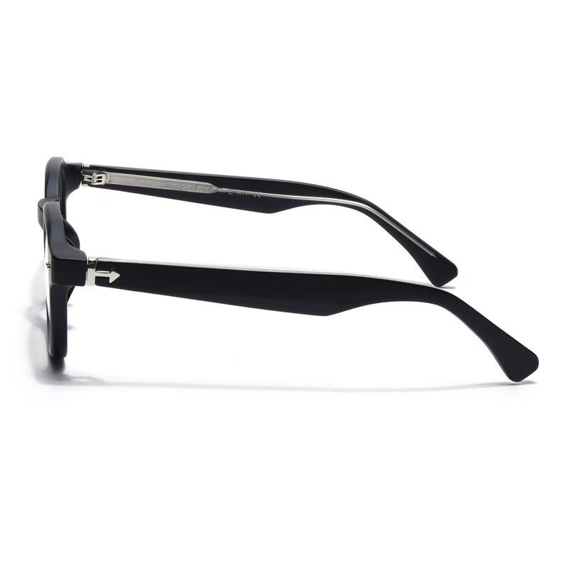 Voyage Matt Black Wayfarer Eyeglasses for Men & Women (99301FMG8175)