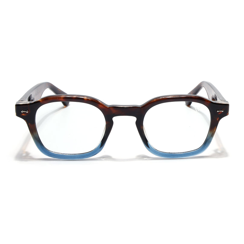 Voyage Brown & Blue Wayfarer Eyeglasses for Men & Women (99301FMG8177)