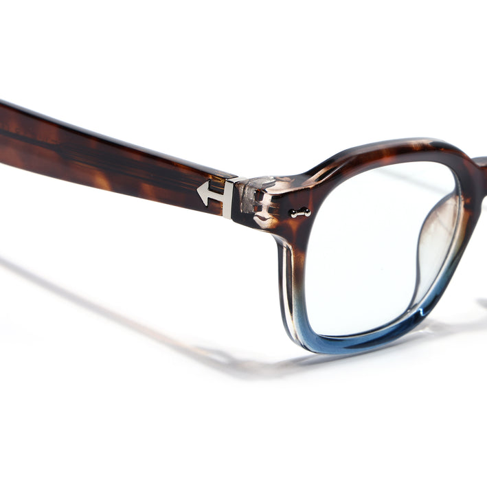 Voyage Brown & Blue Wayfarer Eyeglasses for Men & Women (99301FMG8177)