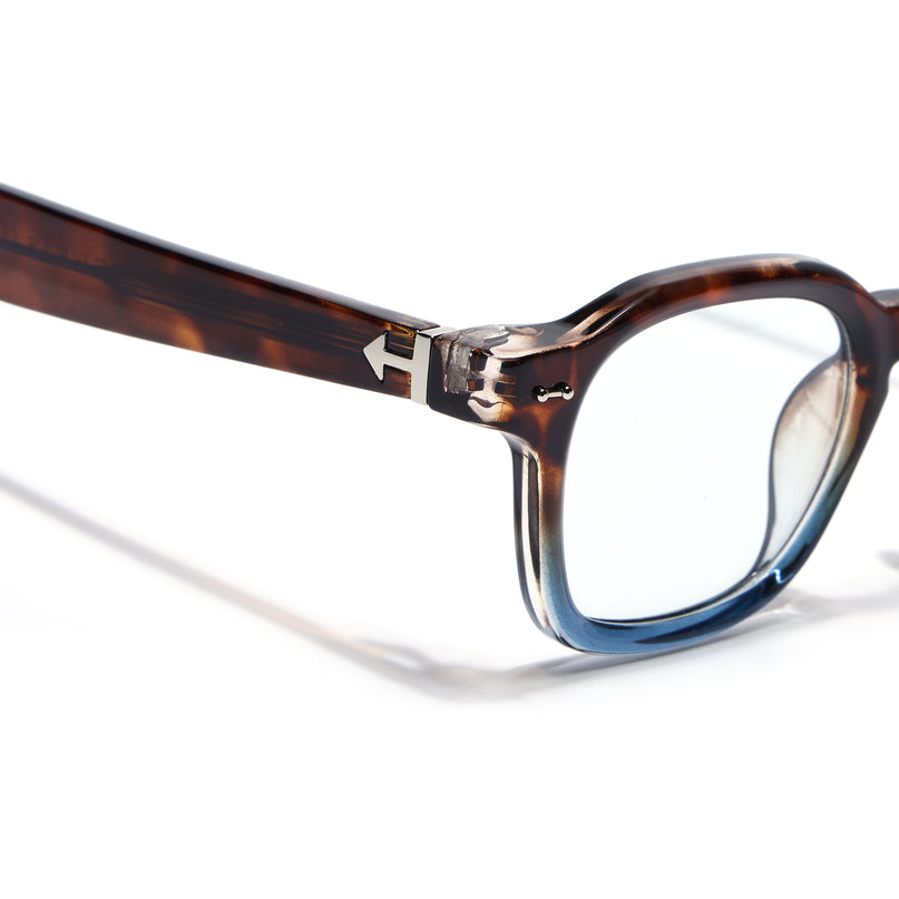 Voyage Brown & Blue Wayfarer Eyeglasses for Men & Women (99301FMG8177)