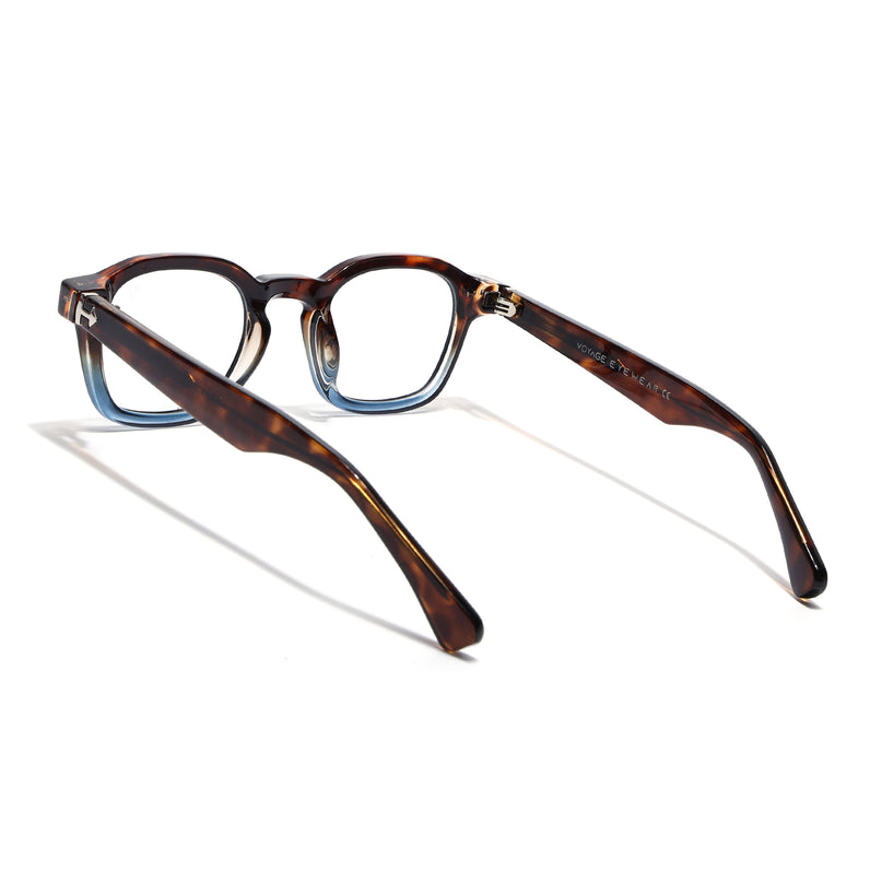 Voyage Brown & Blue Wayfarer Eyeglasses for Men & Women (99301FMG8177)