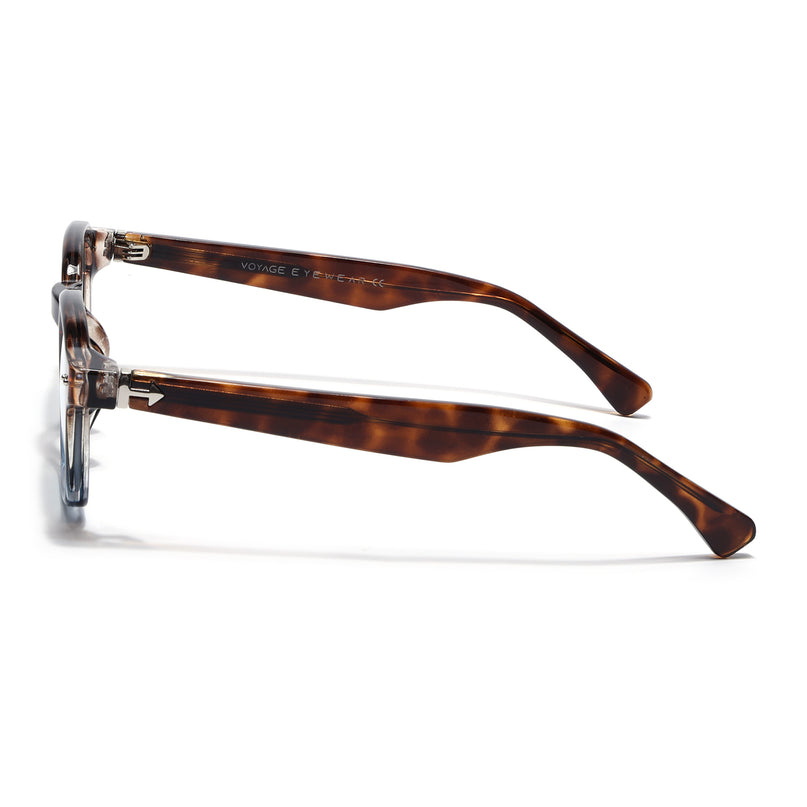Voyage Brown & Blue Wayfarer Eyeglasses for Men & Women (99301FMG8177)