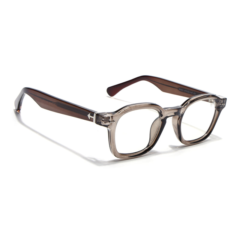 Voyage Brown Wayfarer Eyeglasses for Men & Women (99301FMG8178)