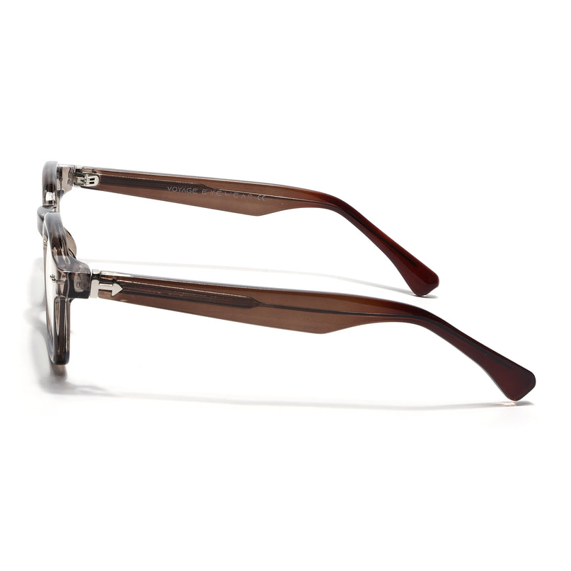 Voyage Brown Wayfarer Eyeglasses for Men & Women (99301FMG8178)