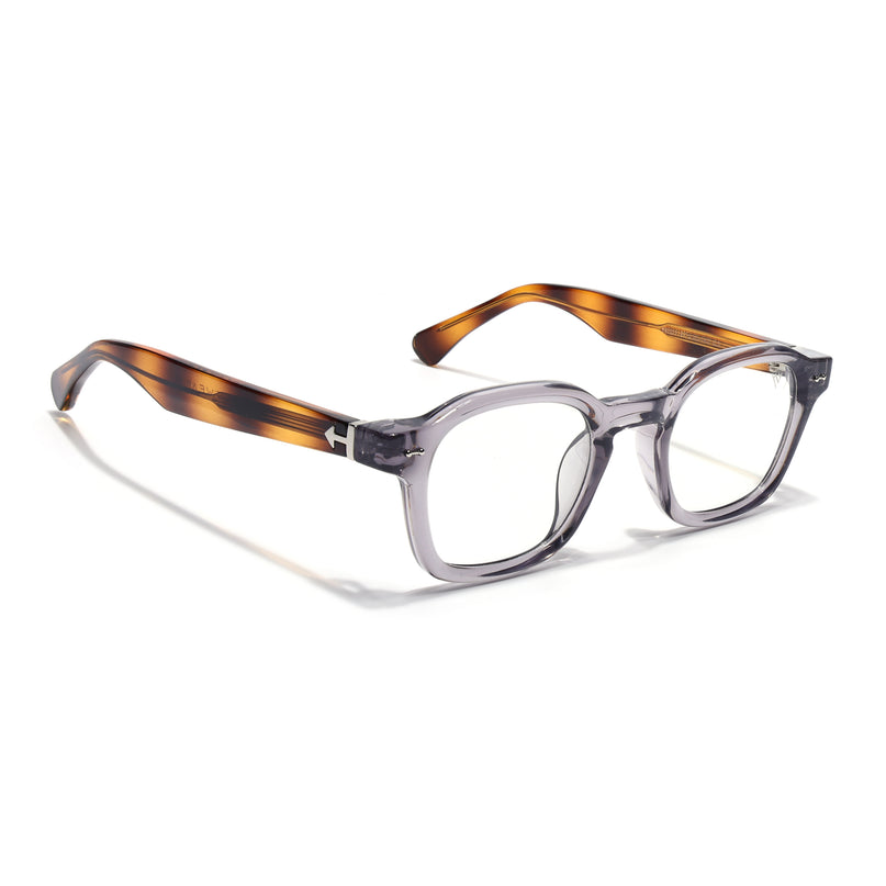 Voyage Grey Wayfarer Eyeglasses for Men & Women (99301FMG8179)