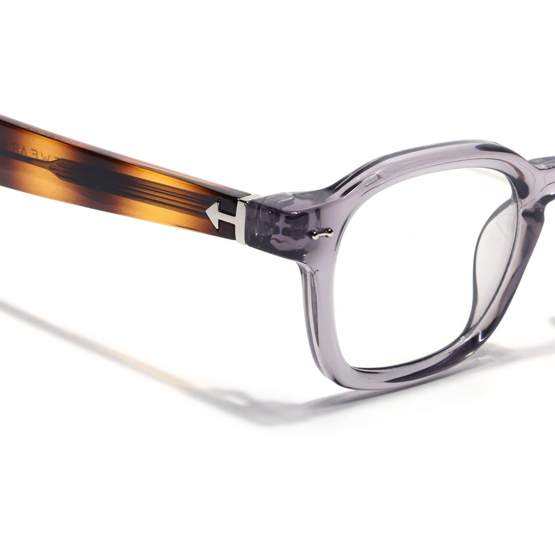 Voyage Grey Wayfarer Eyeglasses for Men & Women (99301FMG8179)