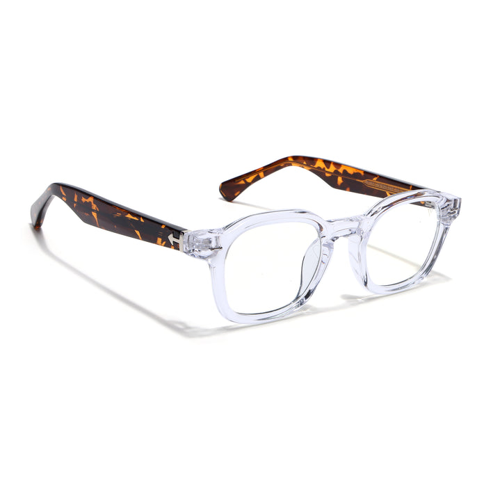 Voyage Transparent Wayfarer Eyeglasses for Men & Women (99301FMG8180)