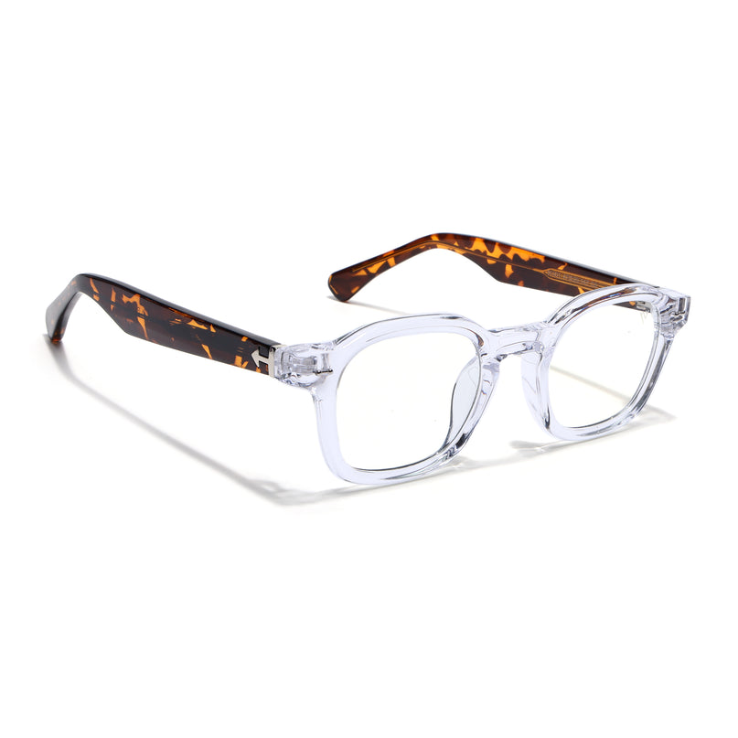 Voyage Transparent Wayfarer Eyeglasses for Men & Women (99301FMG8180)
