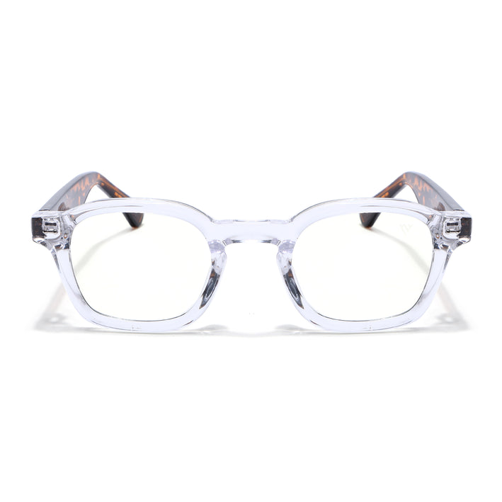 Voyage Transparent Wayfarer Eyeglasses for Men & Women (99301FMG8180)