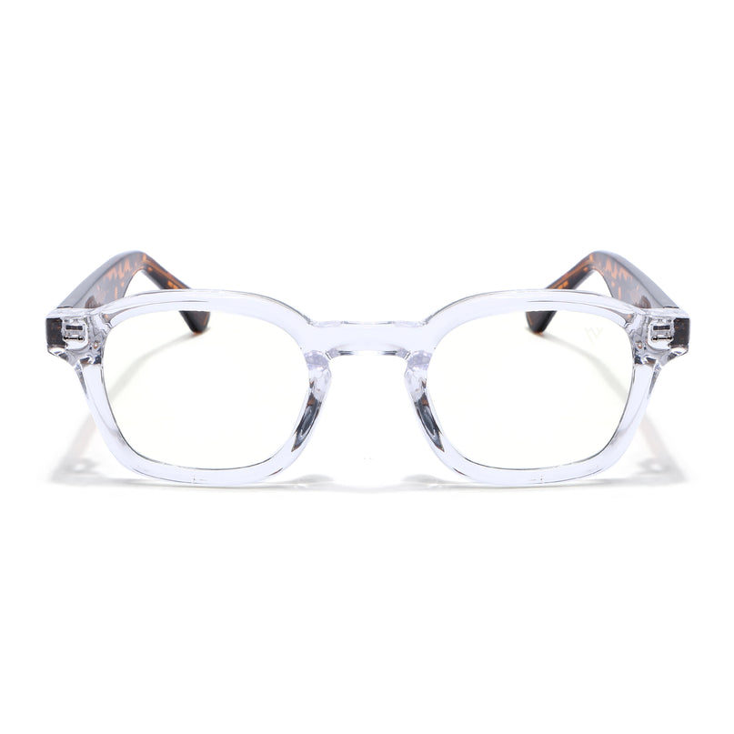 Voyage Transparent Wayfarer Eyeglasses for Men & Women (99301FMG8180)
