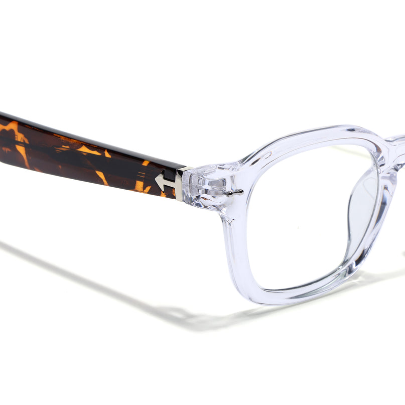 Voyage Transparent Wayfarer Eyeglasses for Men & Women (99301FMG8180)