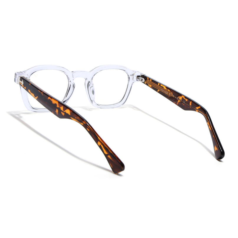 Voyage Transparent Wayfarer Eyeglasses for Men & Women (99301FMG8180)