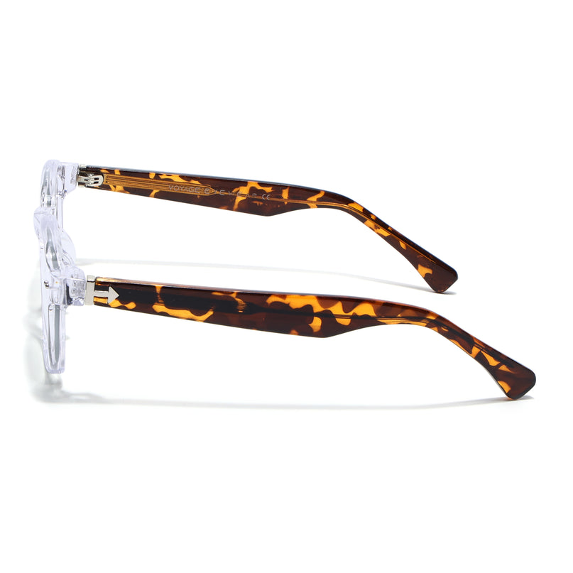 Voyage Transparent Wayfarer Eyeglasses for Men & Women (99301FMG8180)