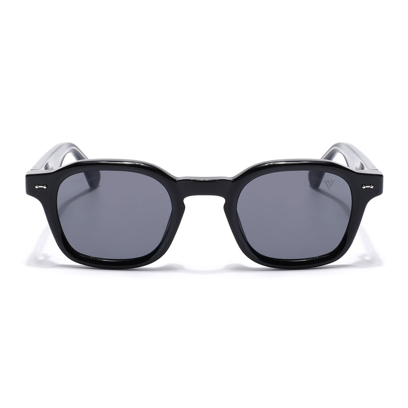 Wayfarer Sunglasses for Men & Women (Black Lens | Shine Black Frame - MG8148)