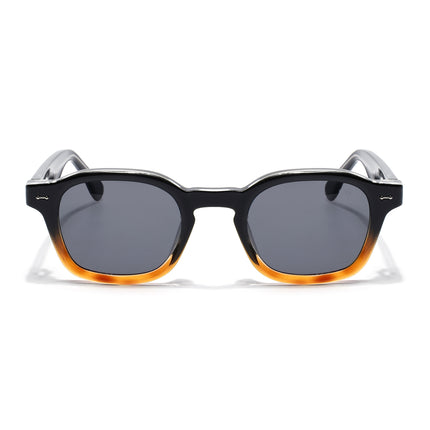 Wayfarer Sunglasses for Men & Women (Black Lens | Black & Brown Frame - MG8150)