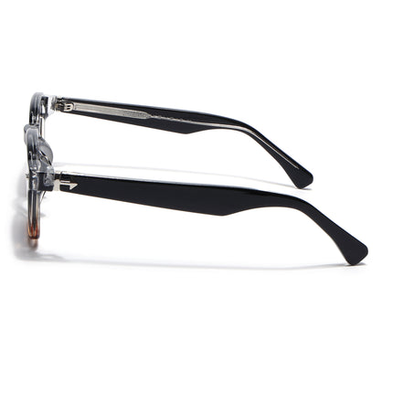 Wayfarer Sunglasses for Men & Women (Black Lens | Black & Brown Frame - MG8150)