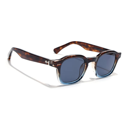 Wayfarer Sunglasses for Men & Women (Blue Lens | Brown & Blue Frame - MG8151)