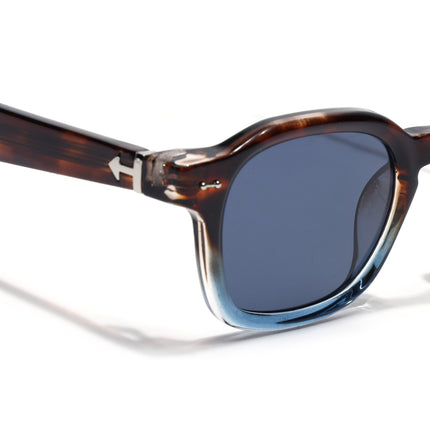 Wayfarer Sunglasses for Men & Women (Blue Lens | Brown & Blue Frame - MG8151)
