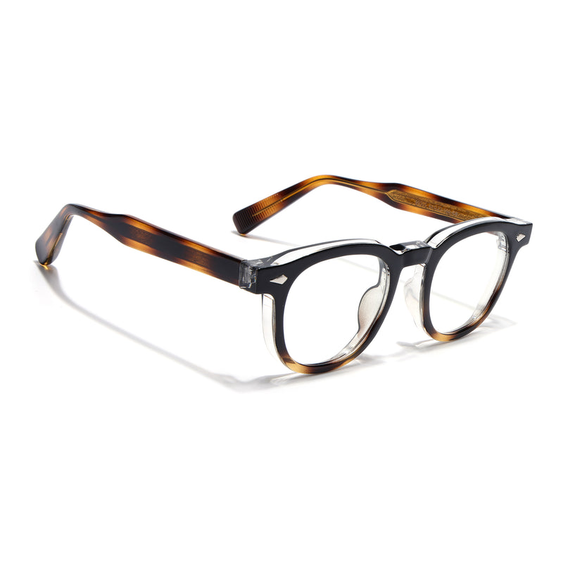 Voyage Black & Brown Wayfarer Eyeglasses for Men & Women (99305FMG8183)