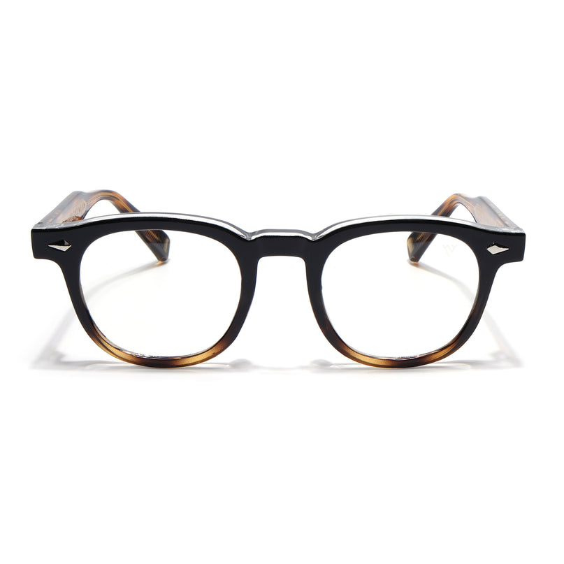 Voyage Black & Brown Wayfarer Eyeglasses for Men & Women (99305FMG8183)