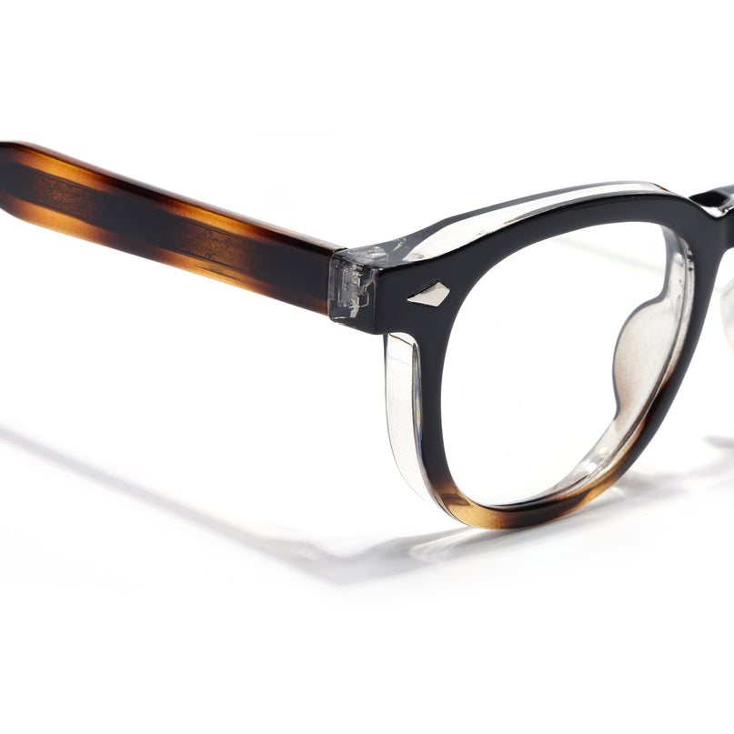 Voyage Black & Brown Wayfarer Eyeglasses for Men & Women (99305FMG8183)
