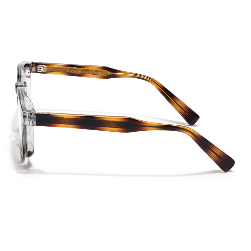 Voyage Black & Brown Wayfarer Eyeglasses for Men & Women (99305FMG8183)