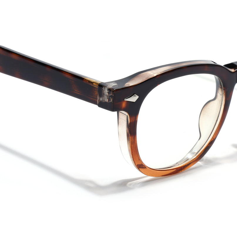 Voyage Dark Brown Wayfarer Eyeglasses for Men & Women (99305FMG8184)