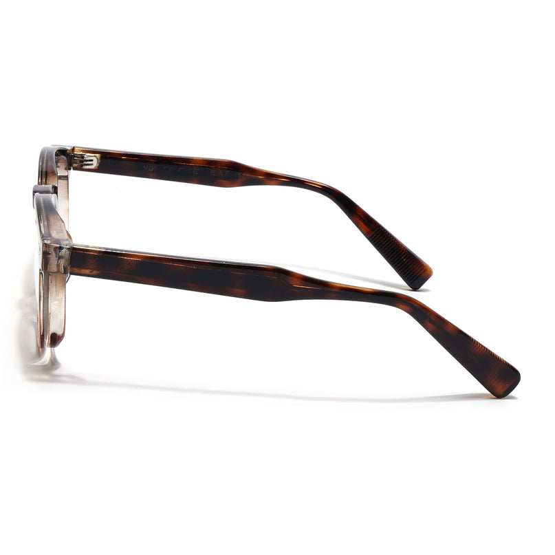 Voyage Dark Brown Wayfarer Eyeglasses for Men & Women (99305FMG8184)