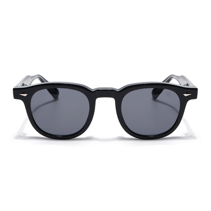Wayfarer Sunglasses for Men & Women (Black Lens | Shine Black Frame - MG8155)