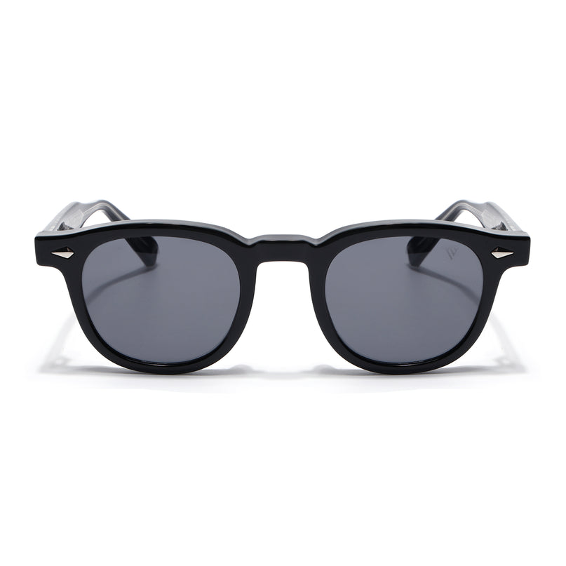 Wayfarer Sunglasses for Men & Women (Black Lens | Shine Black Frame - MG8155)