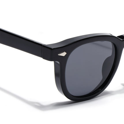 Wayfarer Sunglasses for Men & Women (Black Lens | Shine Black Frame - MG8155)