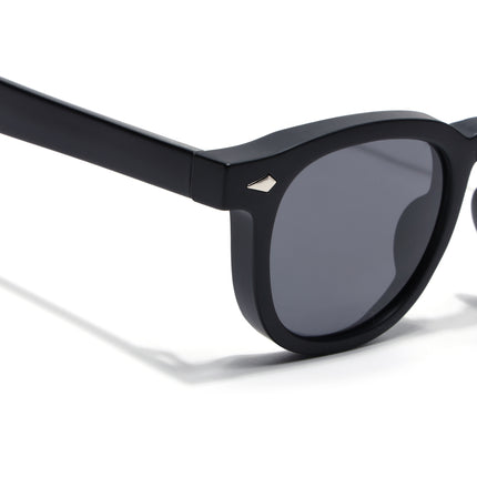Wayfarer Sunglasses for Men & Women (Black Lens | Matt Black Frame - MG8156)